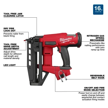 Cloueuse de finition droite Milwaukee M18 FUEL 16 GA – 3020-20