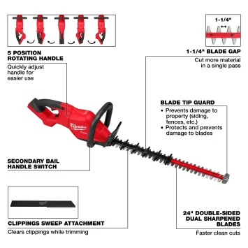 Taille-haie sans fil Milwaukee M18 FUEL 24 po – 3033-20